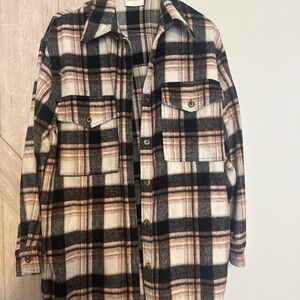 Black/pink Plaid jacket